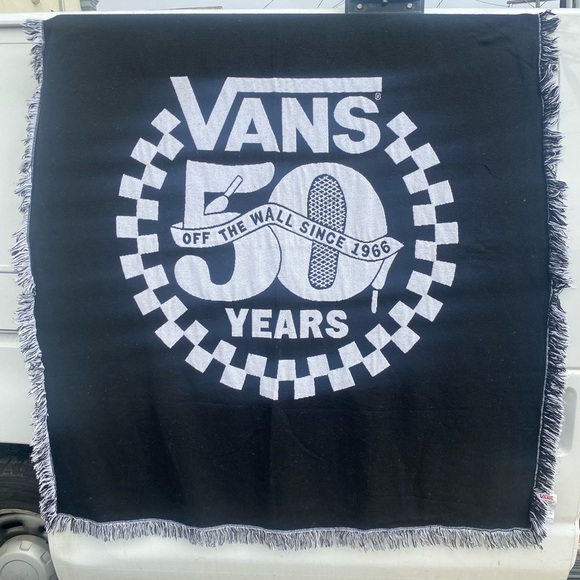 Vans Other - Vans Off the Wall 50 Years Black and White Commemorative Throw Blanket